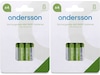 Andersson oppladbare AAA batteri, 2x4-pk Batterier til generell bruk