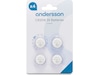 Andersson CR2016 litiumbatteri, 2x4-pk Batterier til generell bruk