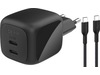 Belkin dual USB-C PD GaN vegglader (sort) Mobilladere