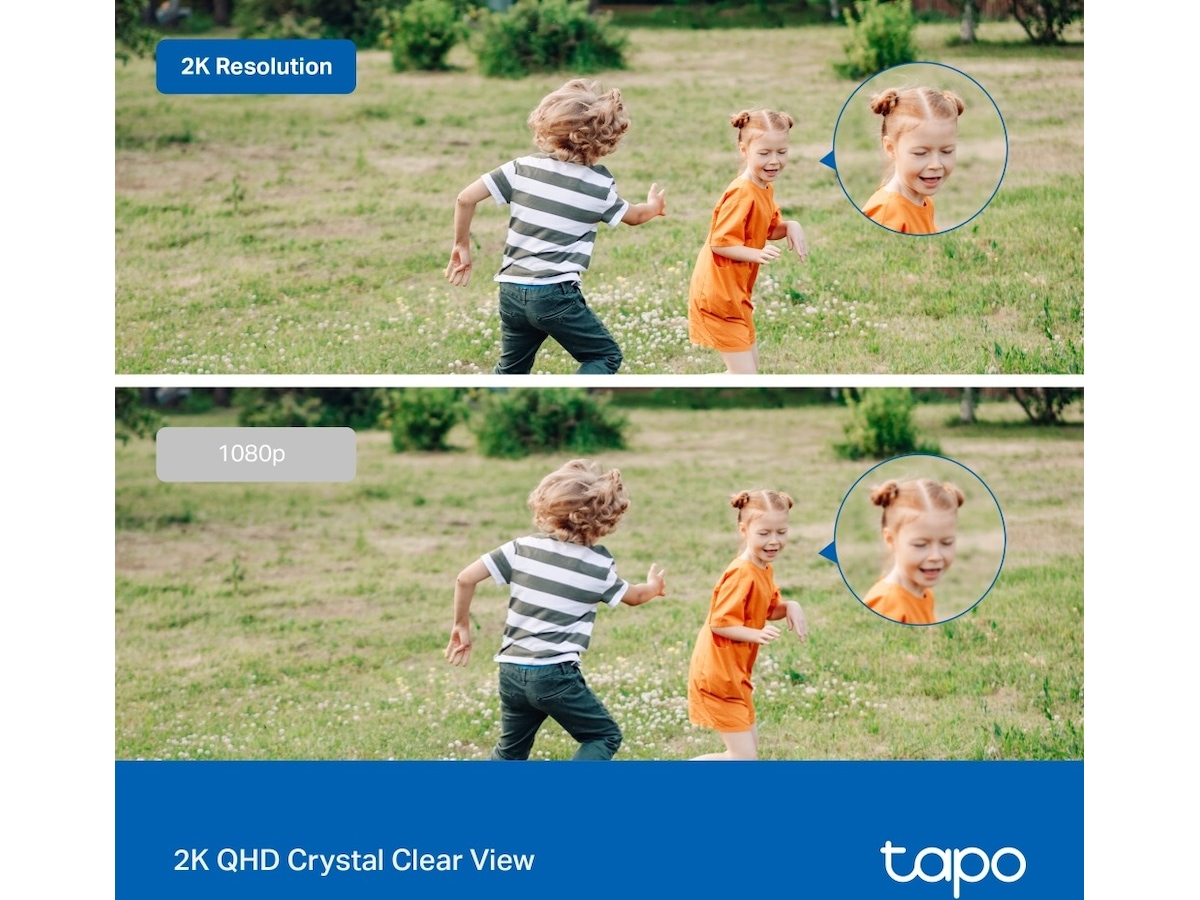 TP-Link Tapo C320WS 2K WiFi Utendørs kamera (hvit) Overvåkningskameraer