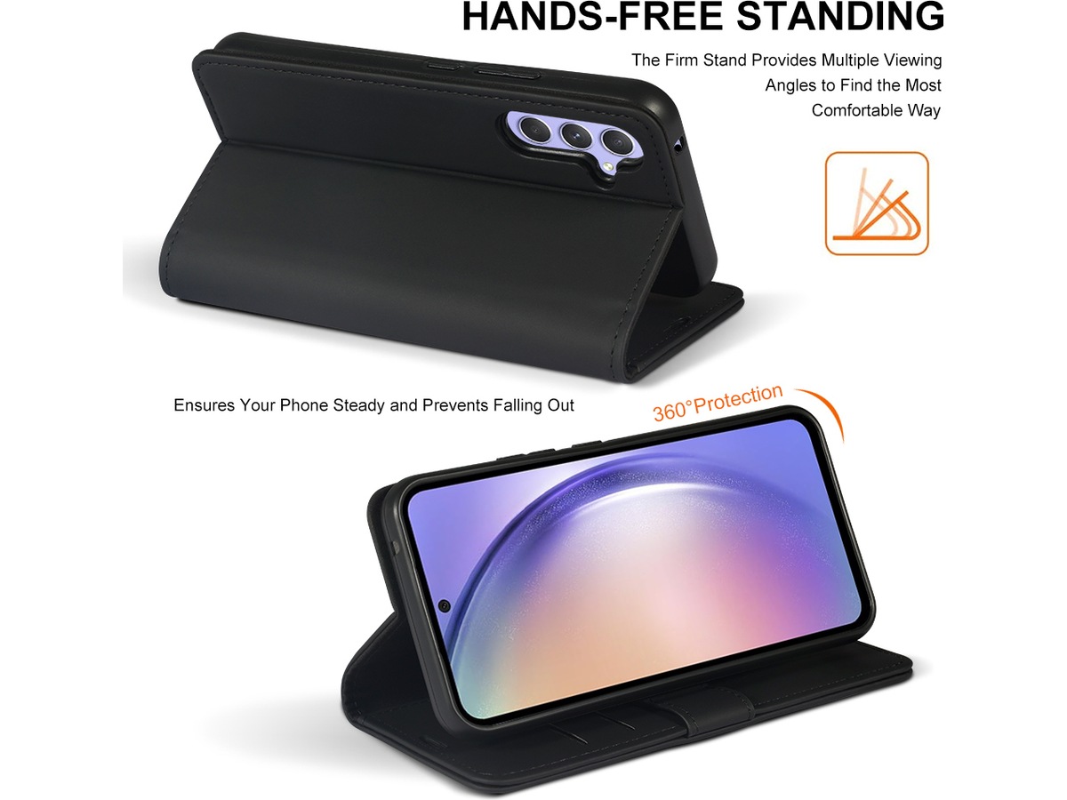 iiglo Galaxy A54 5G Lommebokdeksel (sort) Mobildeksel