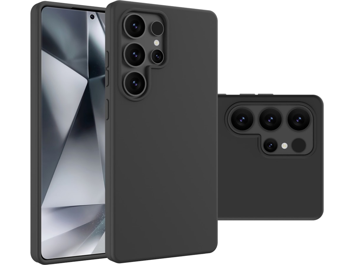 iiglo Galaxy S25 Ultra Silikondeksel (sort) Mobildeksel