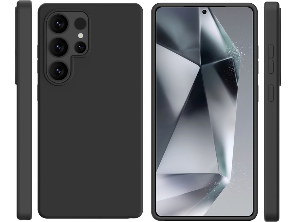 iiglo Galaxy S25 Ultra Silikondeksel (sort) Mobildeksel