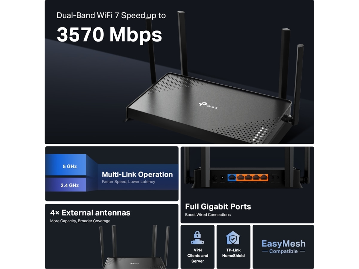 TP-Link Archer BE220-ruter Routere