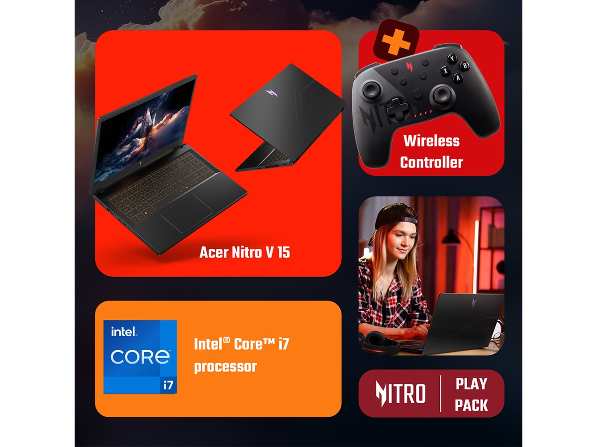 Acer Nitro V 15 15,6" FHD 165 Hz inkl. kontroller Gaming laptop