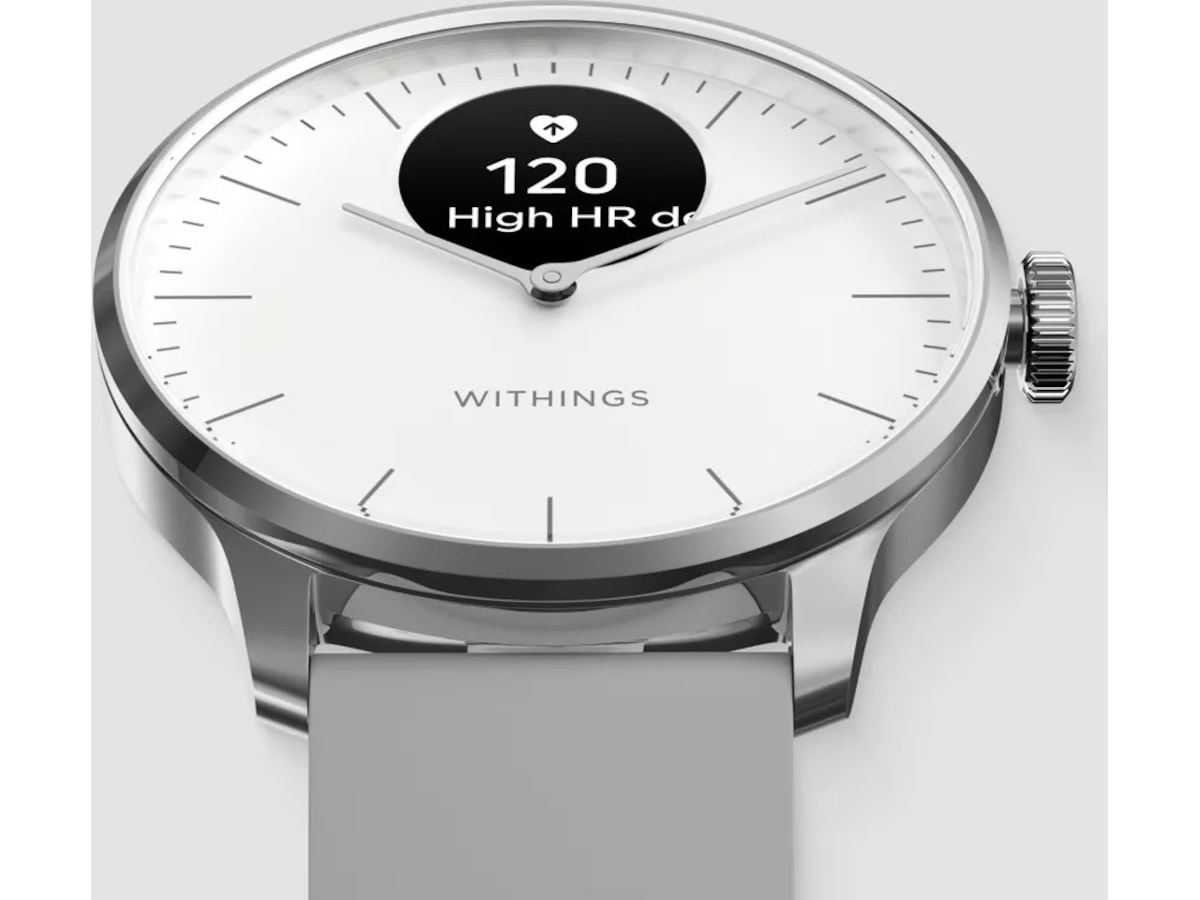 Withings ScanWatch Light 37mm GPS (hvit) -B-Grade Demo klokker