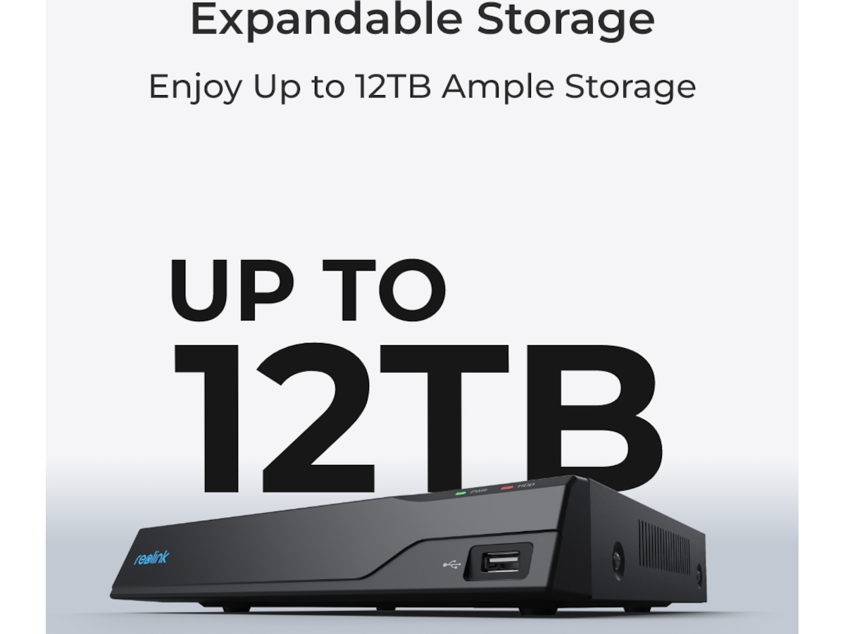 Reolink NVS8-5MB4 NVR med 4 kameraer Overvåkningskameraer