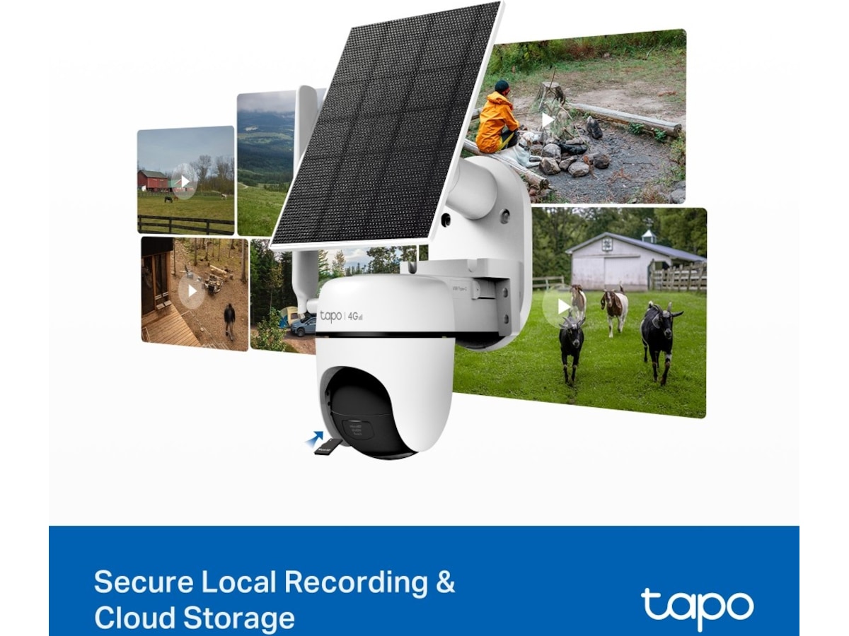 TP-Link Tapo C615G KIT overvåkningskamera, solcelledrevet Overvåkningskameraer