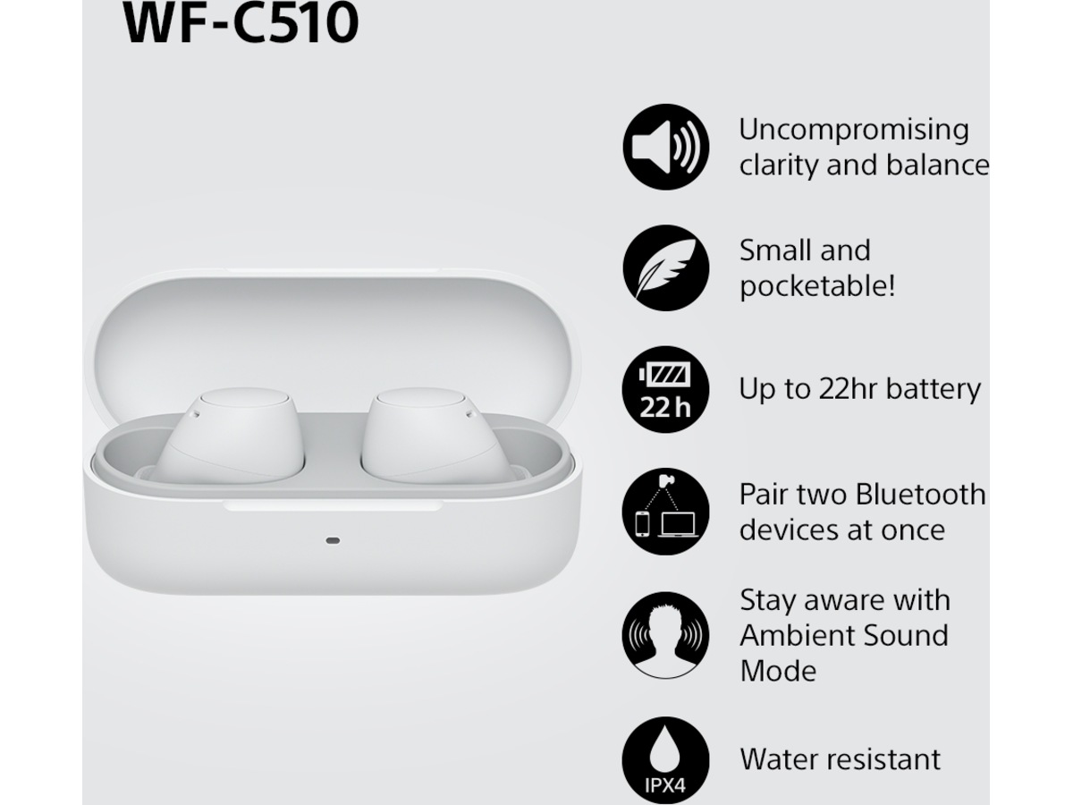 Sony WH-1000XM6 hodetelefoner trådløse over-ear (sølv)+WF-510 ørebuds Hodetelefoner