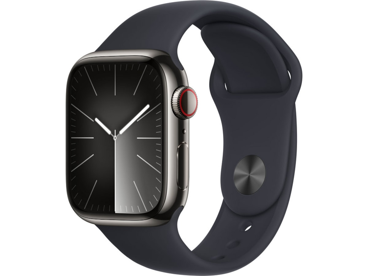 Apple Watch Series 9 GPS + LTE 41mm Rustfritt stål (grafitt) Smartklokker