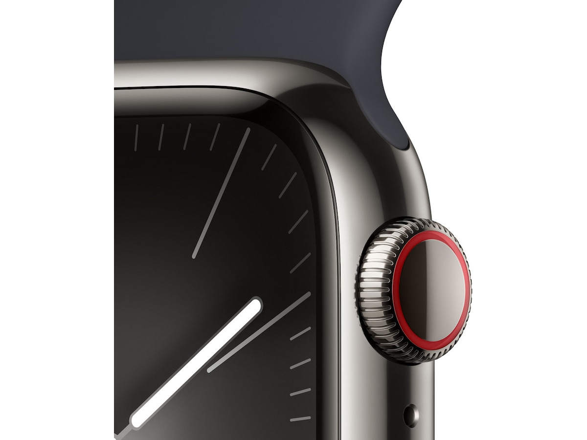 Apple Watch Series 9 GPS + LTE 41mm Rustfritt stål (grafitt) Smartklokker