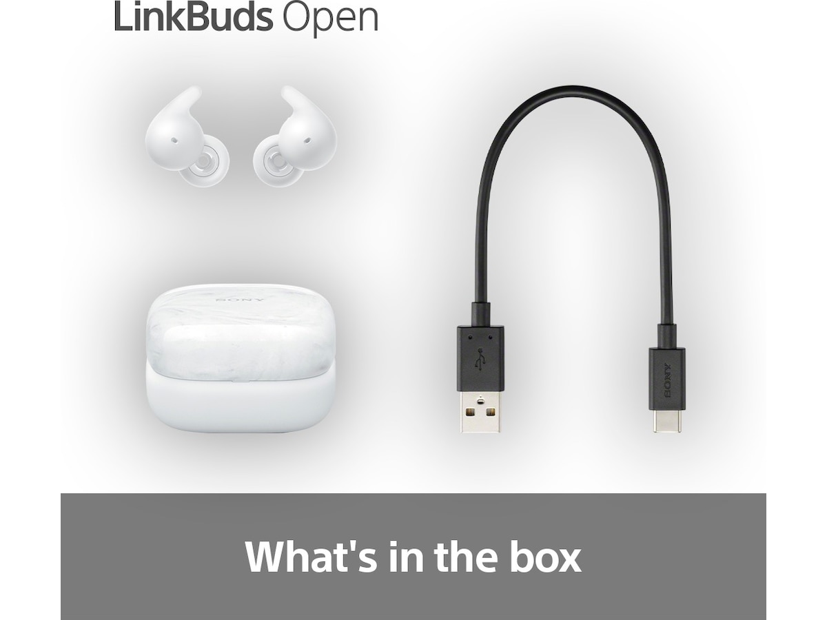 Sony Linkbuds Open true wireless ørepropper (hvit) Ørepropper