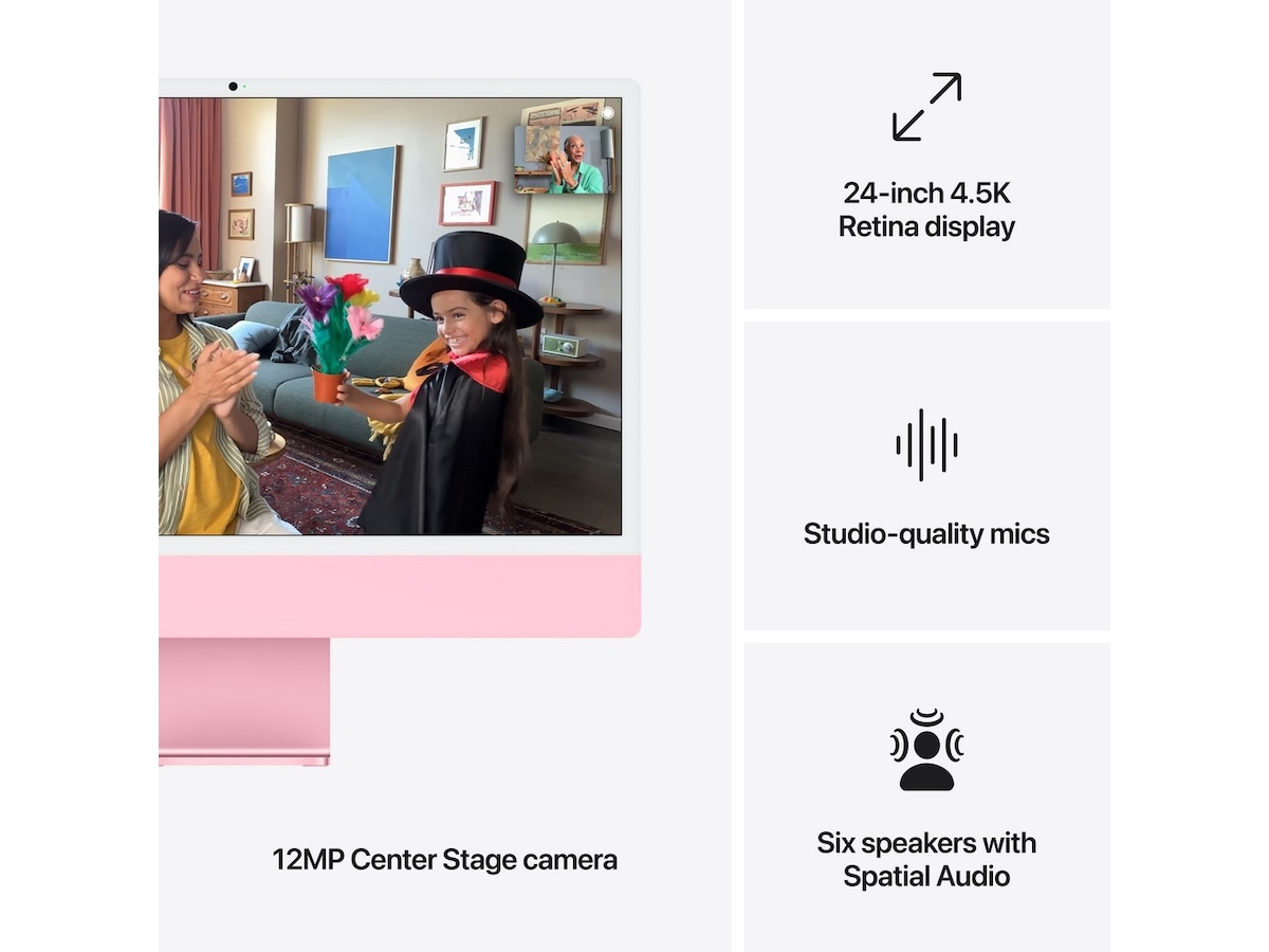 iMac 24 4.5K (2024) 512GB (rosa) Stasjonær PC