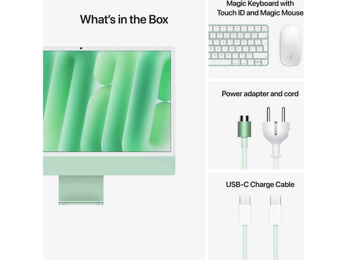 iMac 24 4.5K (2024) 256GB (grønn) Stasjonær PC