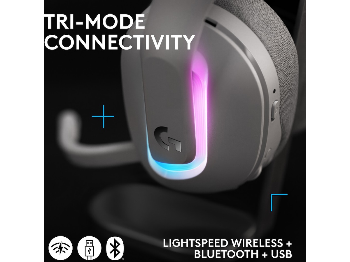 Logitech G522 Lightspeed Trådløst Gaming Headset (hvit) Gamingheadset