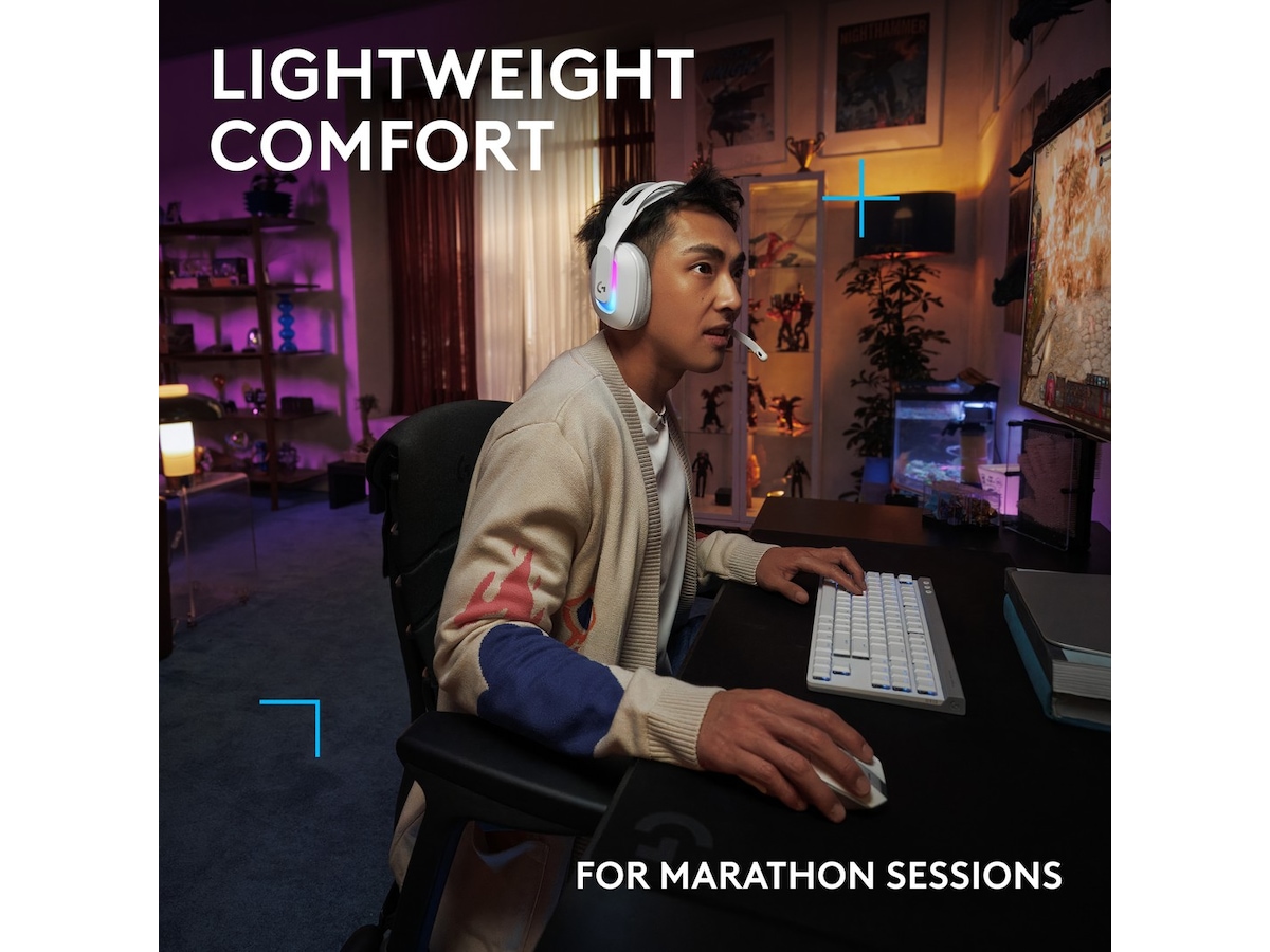 Logitech G522 Lightspeed Trådløst Gaming Headset (hvit) Gamingheadset