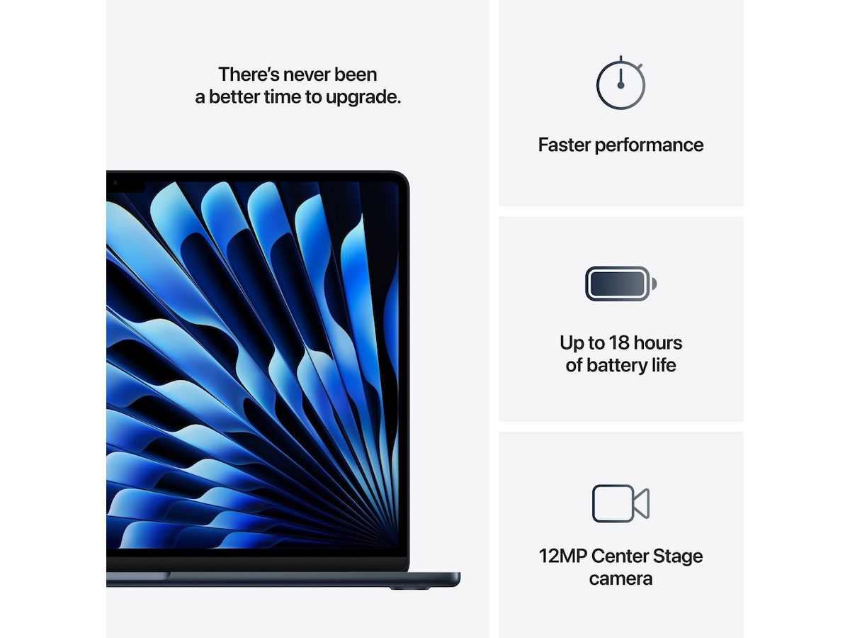 MacBook Air 15" M4 (2025) 512GB (midnatt) PC - Bærbar / laptop