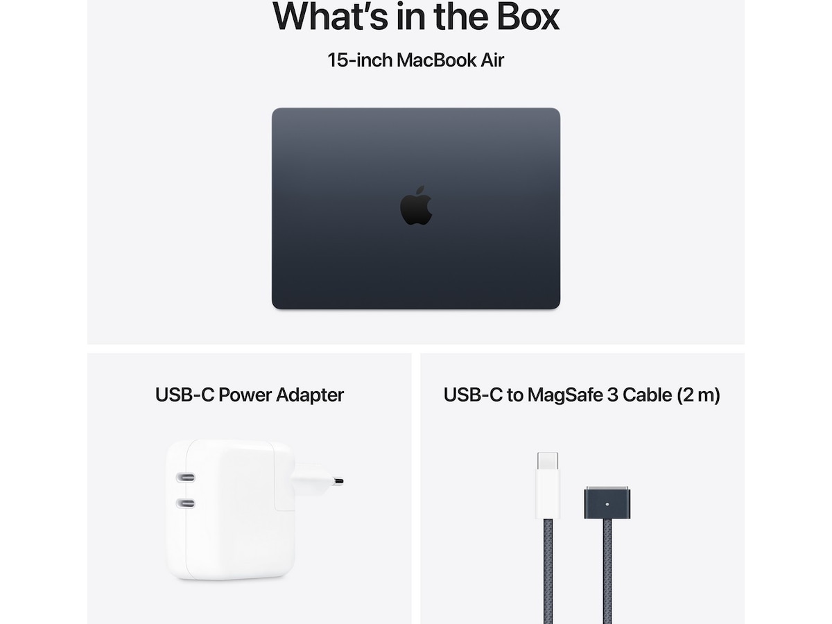 MacBook Air 15" M4 (2025) 512GB (midnatt) PC - Bærbar / laptop