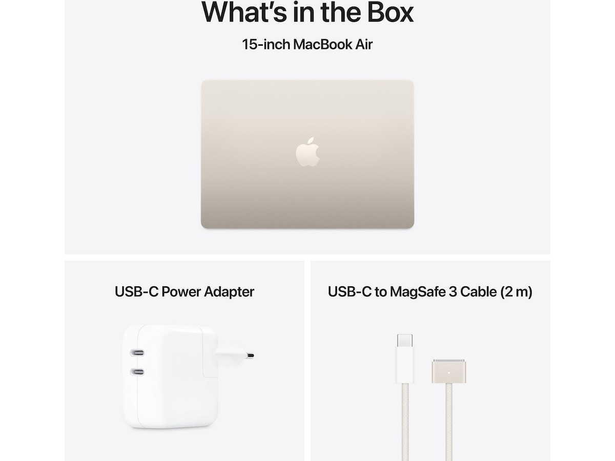 MacBook Air 15" M4 (2025) 256GB (stjerneskinn) PC - Bærbar / laptop