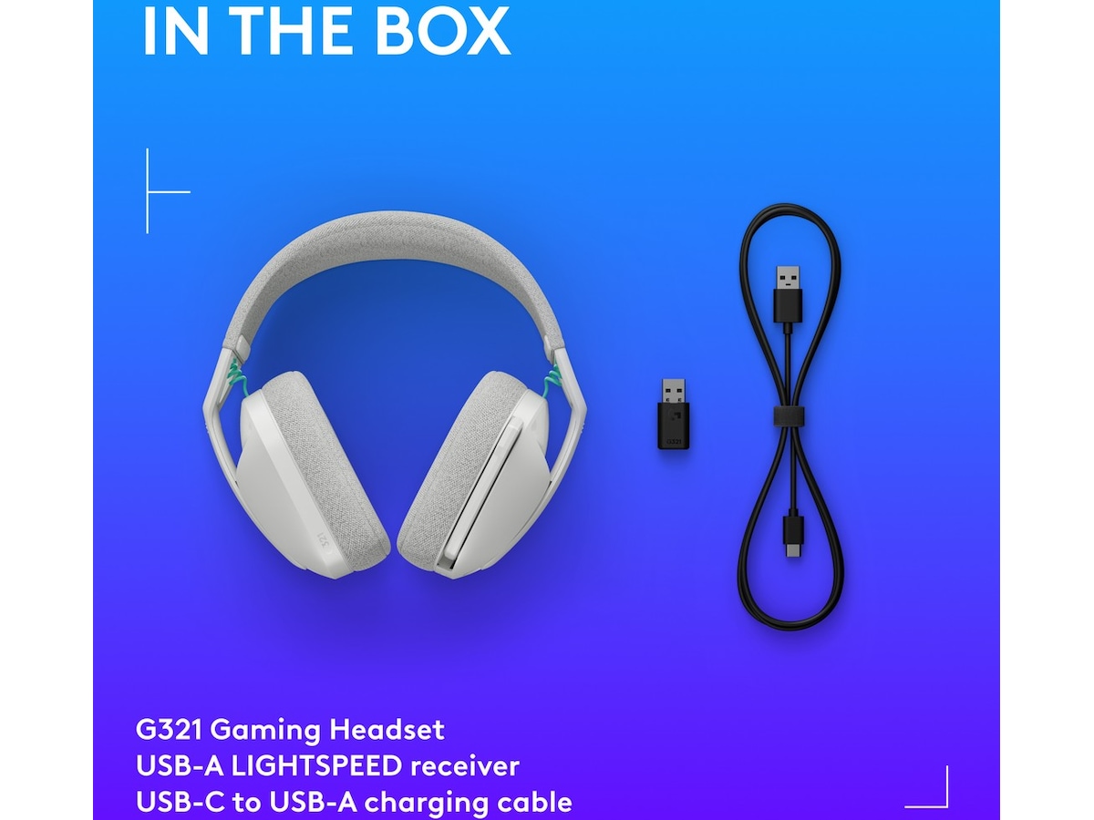 Logitech G321 Lightspeed Trådløst Gamingheadsett (hvit) Gamingheadset