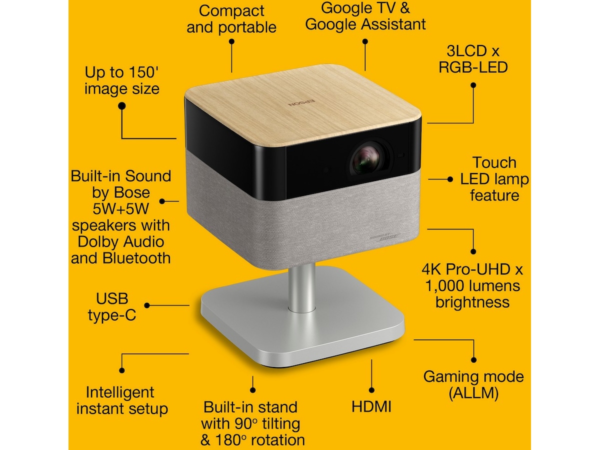 Epson Lifestudio Flex EF-72 4K 3LCD projektor (eik) Projektorer