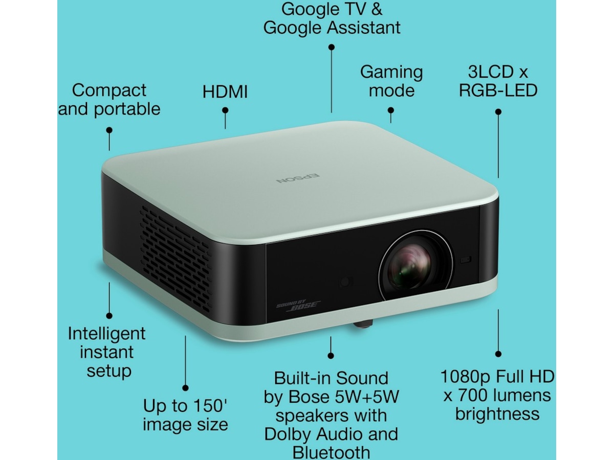 Epson Lifestudio Pop EF-61G bærbar 3LCD-projektor (grønn) Projektorer