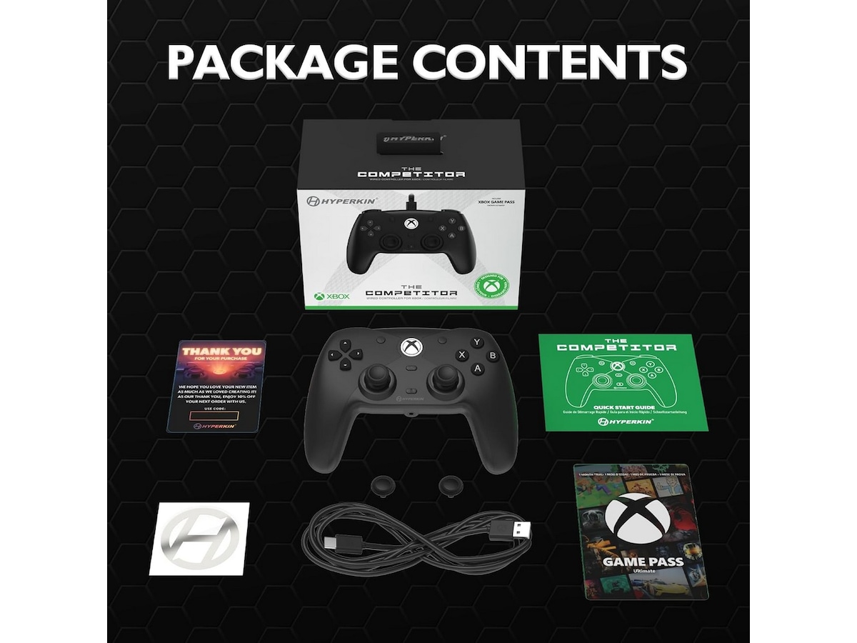 Hyperkin Competitor kablet xbox-kontroller (sort) Tilbehør til spillkonsoller