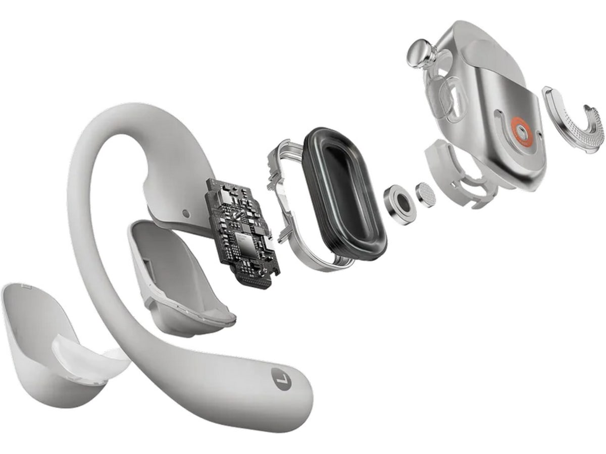 SHOKZ OpenFit 2+ Trådløse Ørepropper, On-Ear (grå) Ørepropper