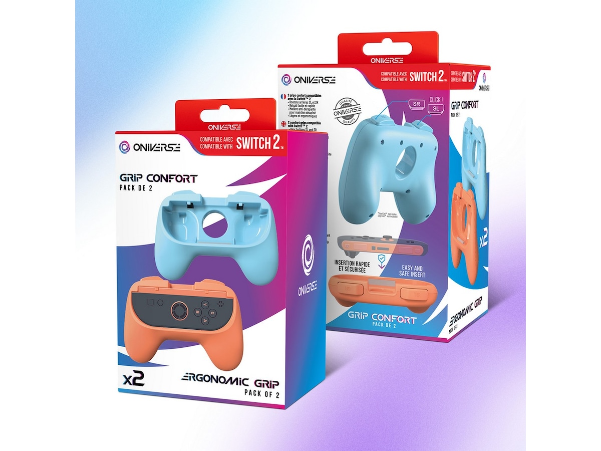 Oniverse Nintendo Switch 2 ergonomiske grep (2-pakning) Tilbehør til spillkonsoller