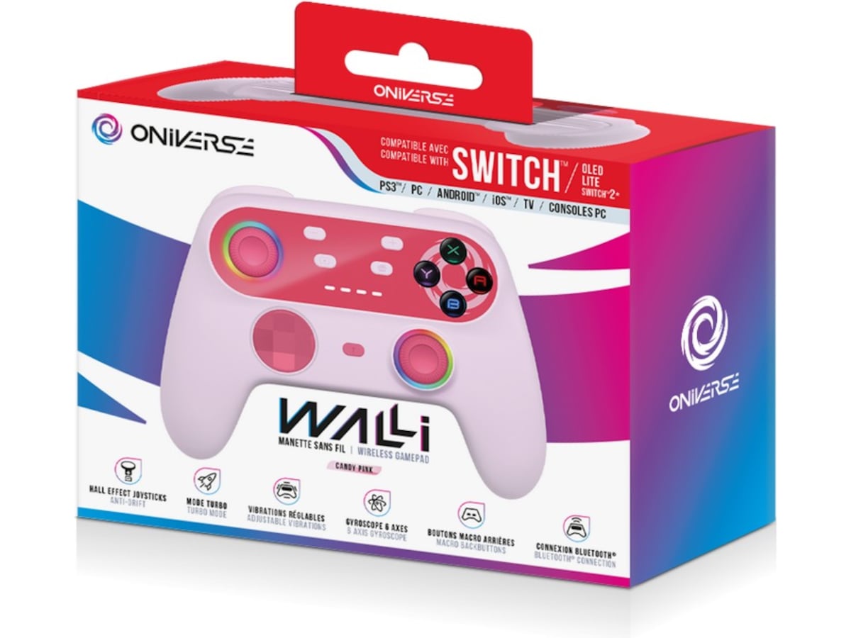 Oniverse Walli Nintendo Switch 2 trådløs kontroller (retro grå) Tilbehør til spillkonsoller
