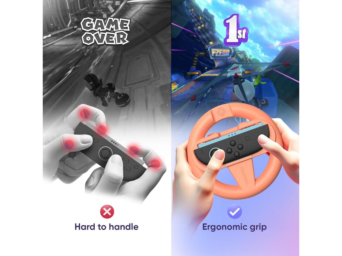Oniverse 4-pakning racingshjul for Switch 2 Tilbehør til spillkonsoller