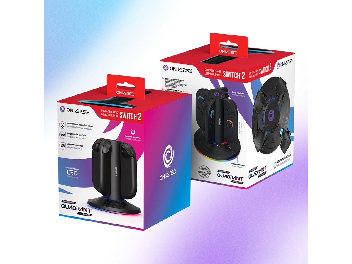 Oniverse Nintendo Switch 2 4 Joy-con ladestasjon Tilbehør til spillkonsoller