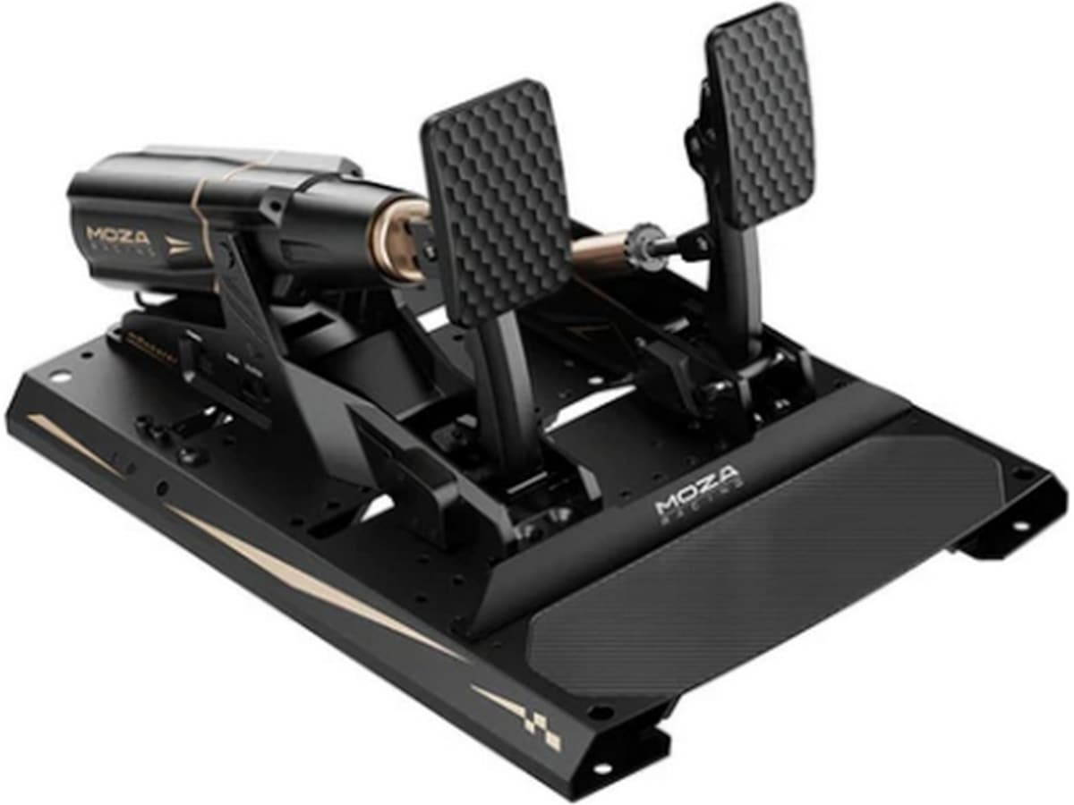 MOZA mBooster Active Pedal Set (med CRP2-gasspedal) Ratt og pedaler