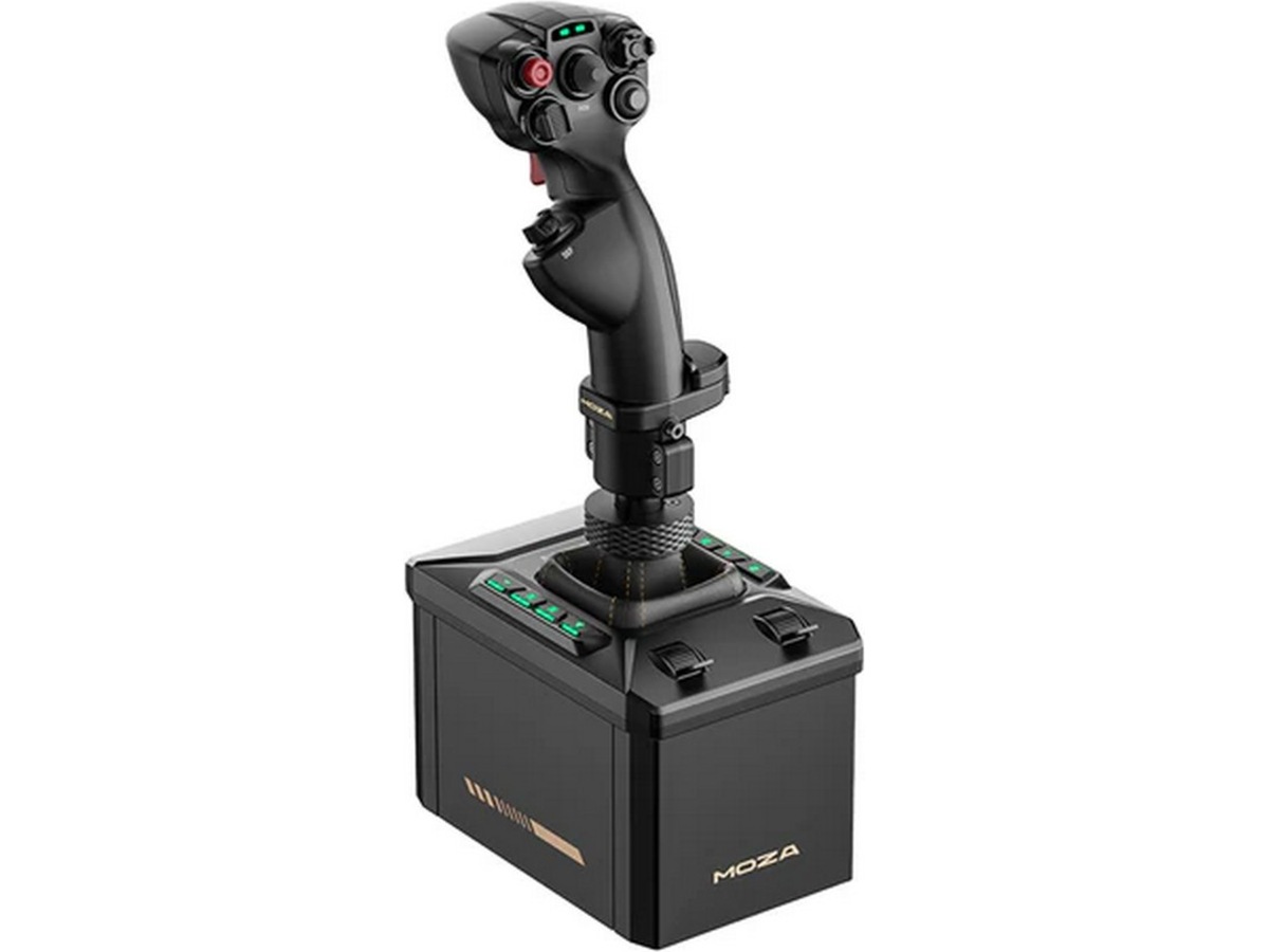 MOZA AB6 FFB Base + MHG Flightstick-pakke Ratt og pedaler