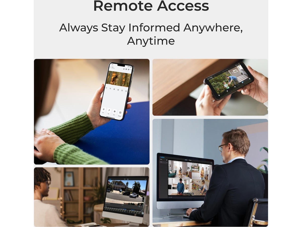 Reolink NVS8-5MB4 NVR med 4 kameraer Overvåkningskameraer