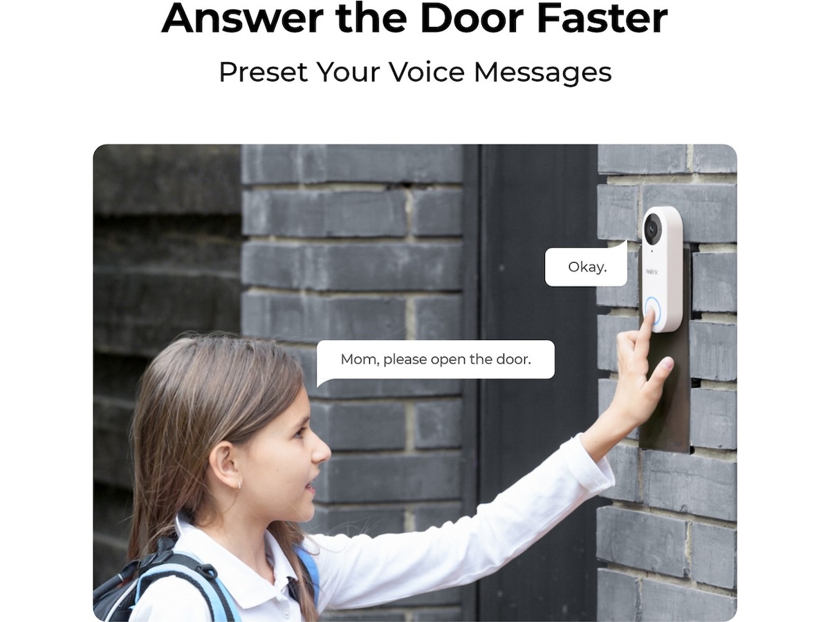 Reolink Video Doorbell WiFi (sort) Ringeklokker