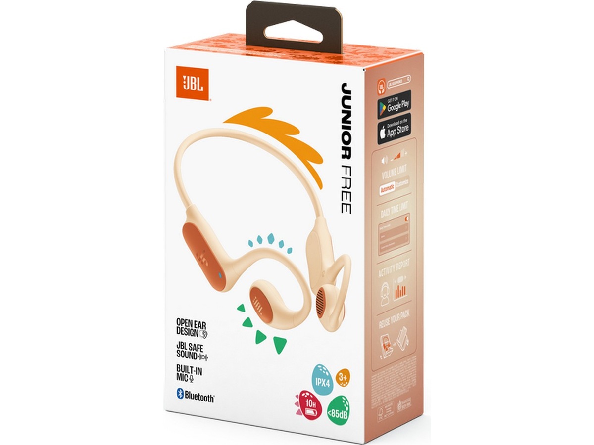 JBL Junior Free trådløse hodetelefoner (fersken) Hodetelefoner