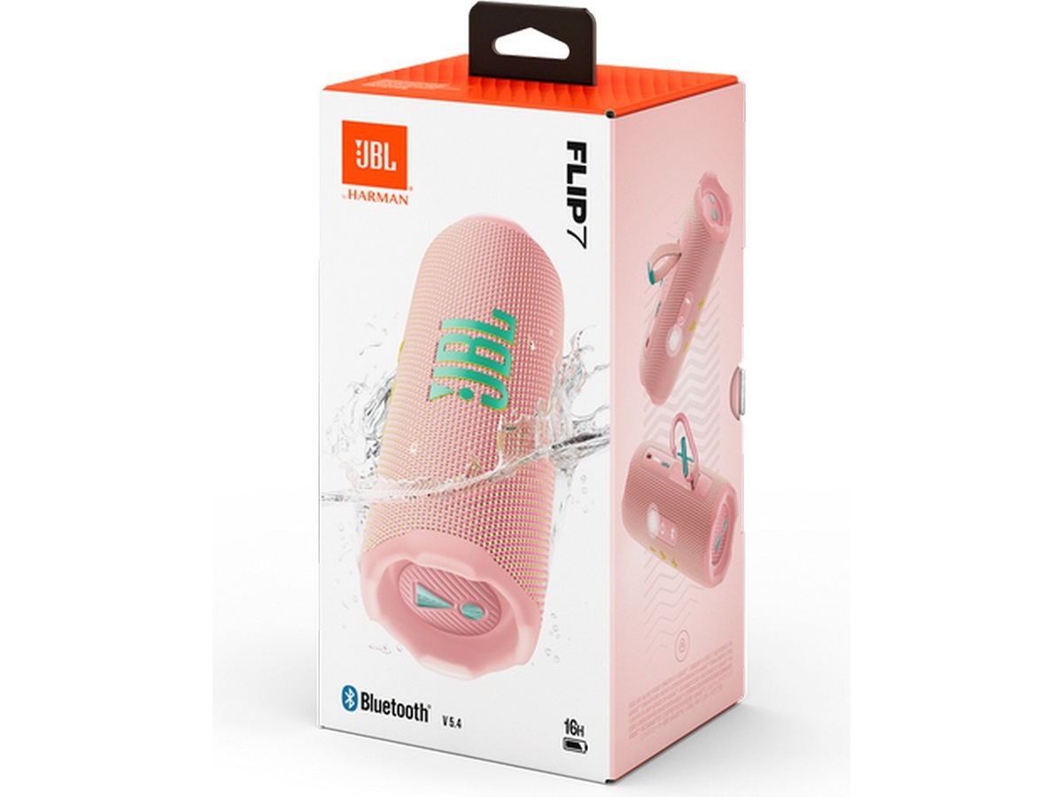 JBL Flip 7 trådløs bluetooth-høyttaler (rosa) Trådløs / Bluetooth-høyttaler