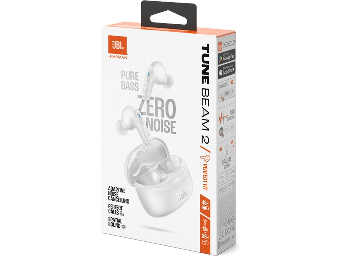 JBL Tune Beam 2 trådløse ørepropper (hvit) Ørepropper