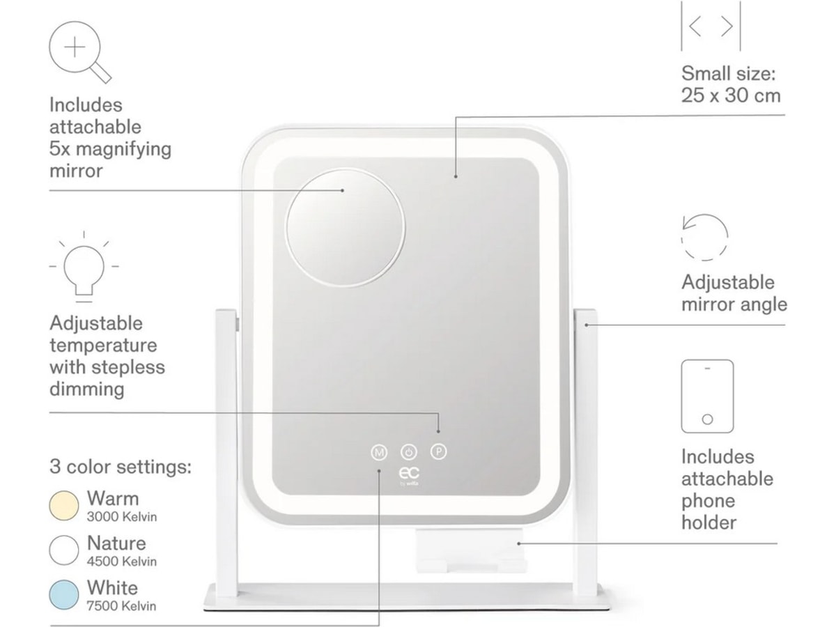 EC Glowing Sminkespeil 2-pakning Ansiktspleie