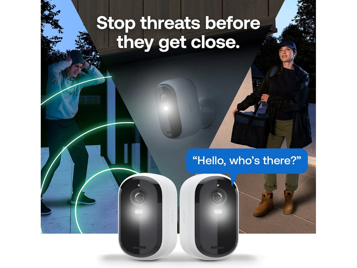 Arlo Essential 3 2K overvåkningskamera 2-pack Overvåkningskameraer