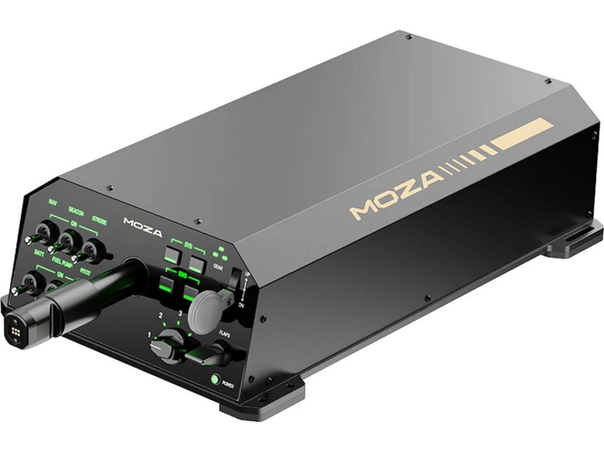 MOZA AY210 force feedback yoke base Ratt og pedaler