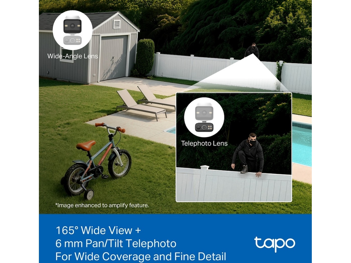 TP-Link Tapo C645D KIT overvåkningskamera, solcelledrevet Overvåkningskameraer