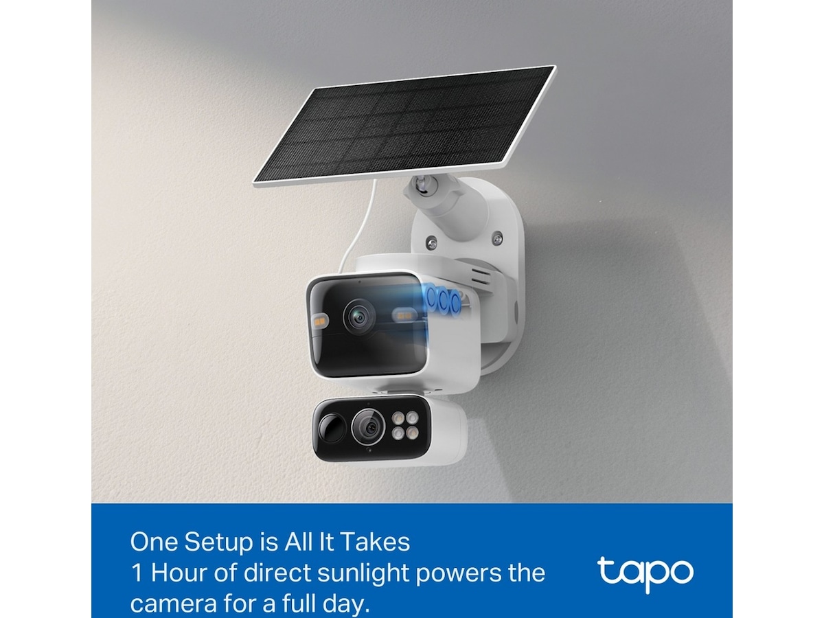 TP-Link Tapo C645D KIT overvåkningskamera, solcelledrevet Overvåkningskameraer