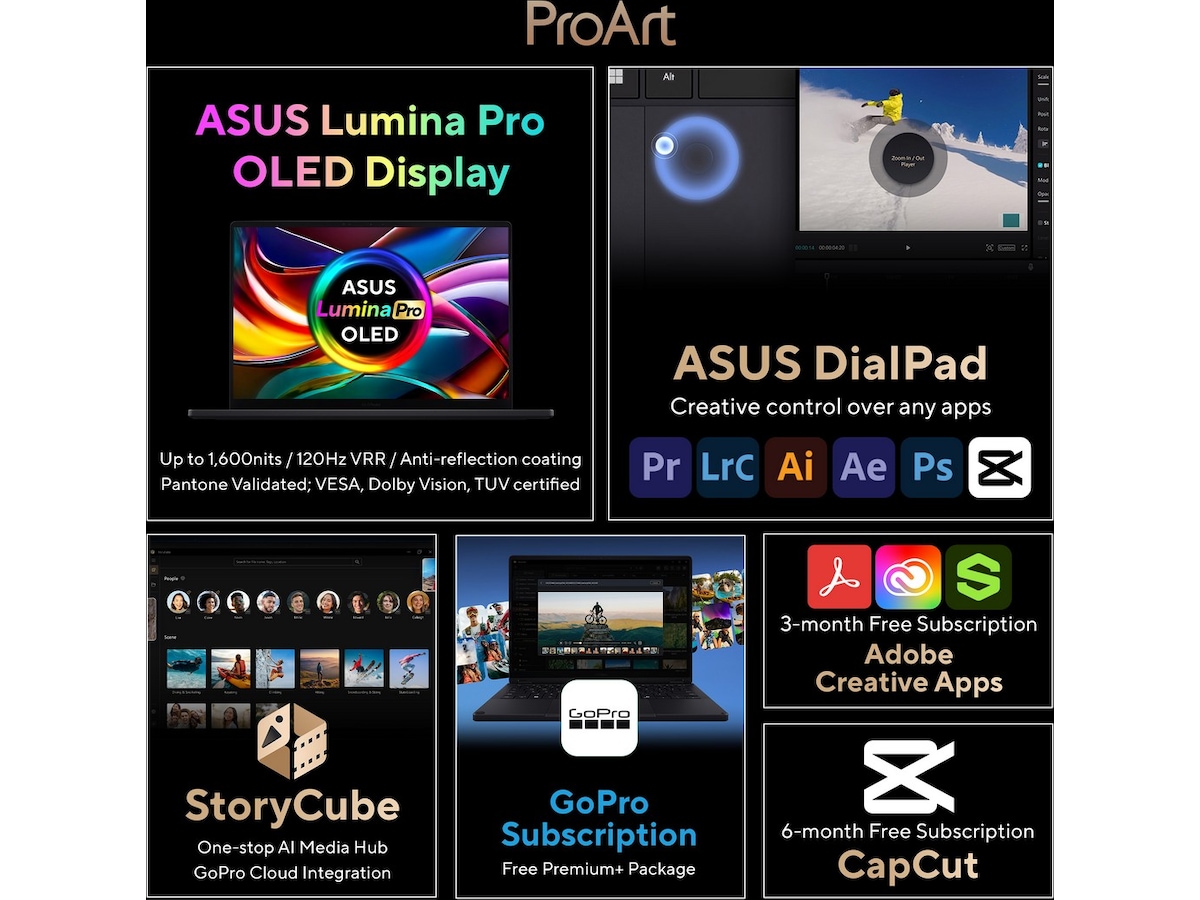 ASUS ProArt GoPro Edition (PX13) HN7306  13,3" 3K OLED Touch PC - Bærbar / laptop