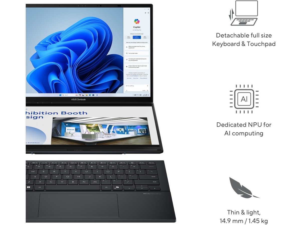 ASUS Zenbook Duo UX8406CA 14" FHD OLED berøringsskjerm PC - Bærbar / laptop