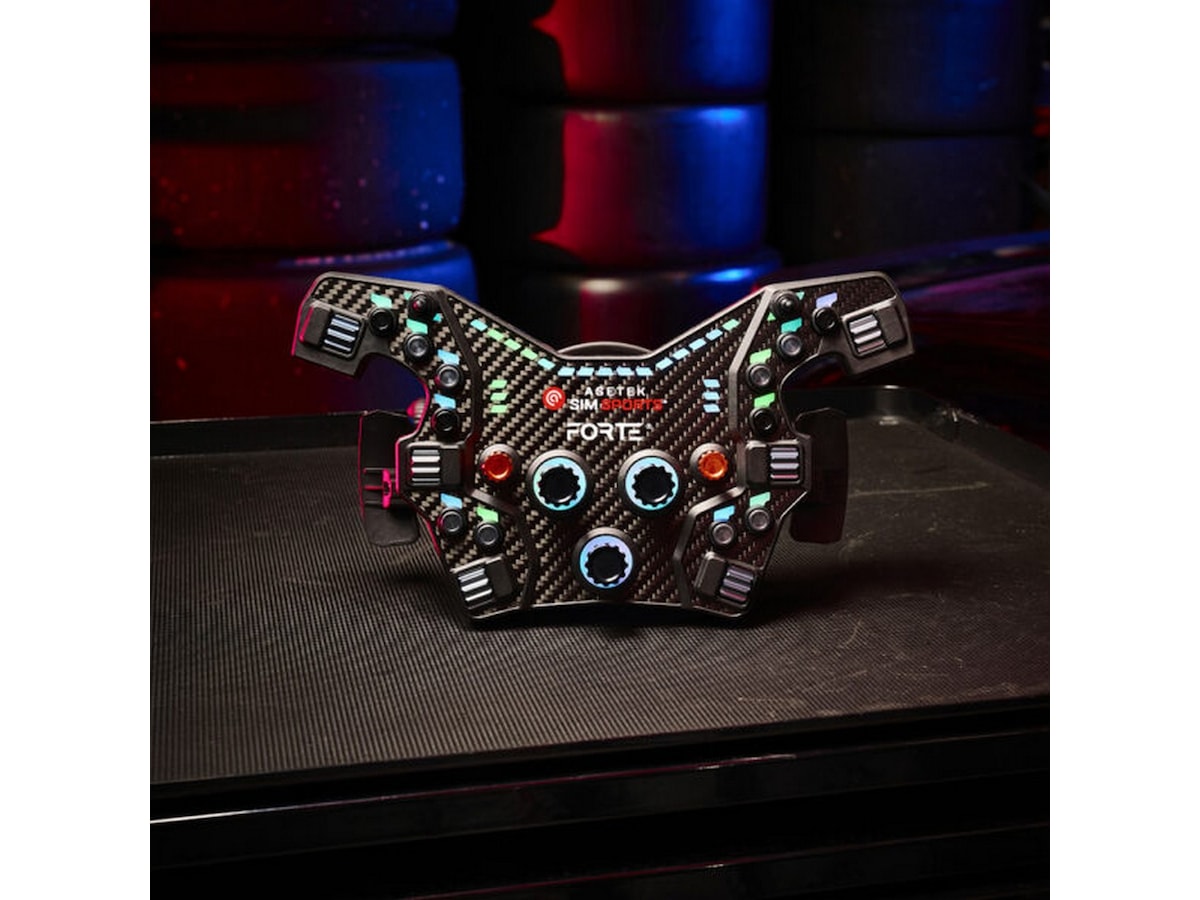 Asetek Forte® Formula knappeboks (svart, aluminium) Ratt og pedaler