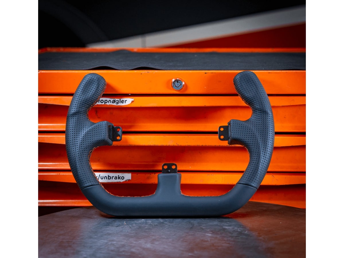 Asetek Open D rattkrans skinn (svart) Ratt og pedaler