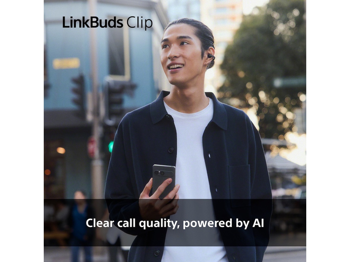 Sony LinkBuds Clip åpne øretelefoner (gråbeige) Hodetelefoner