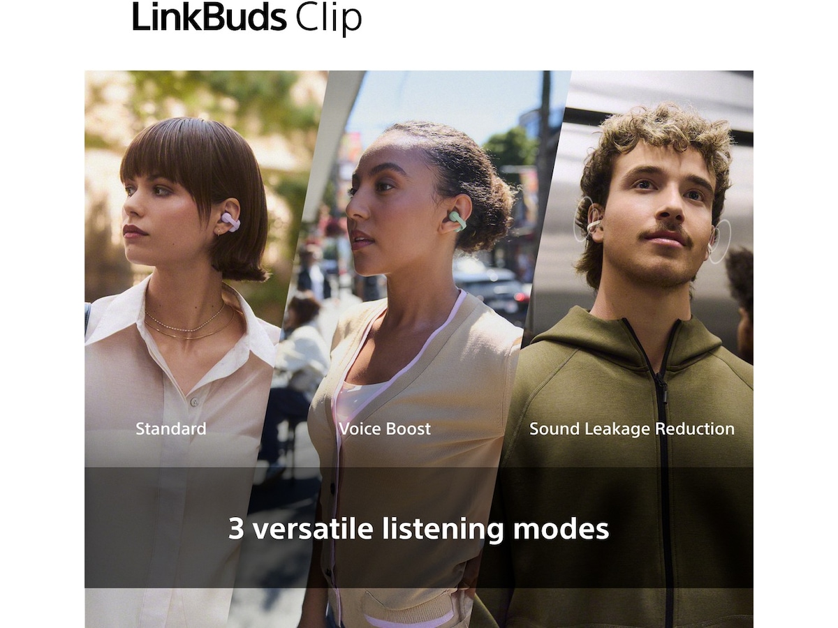 Sony LinkBuds Clip åpne øretelefoner (grønn) Hodetelefoner